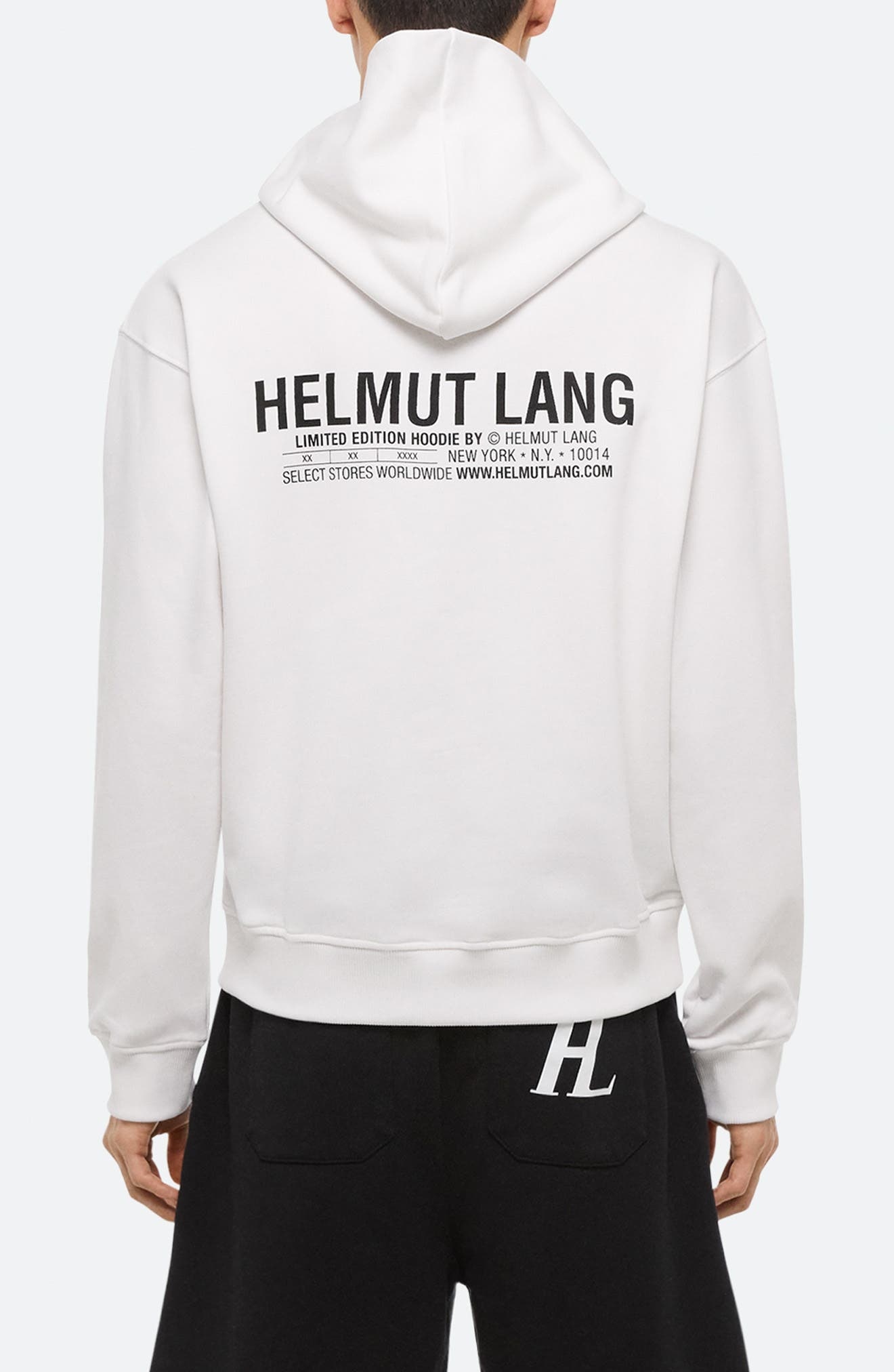 Helmut Lang Capsule Logo Graphic Hoodie in White at Nordstrom - 2