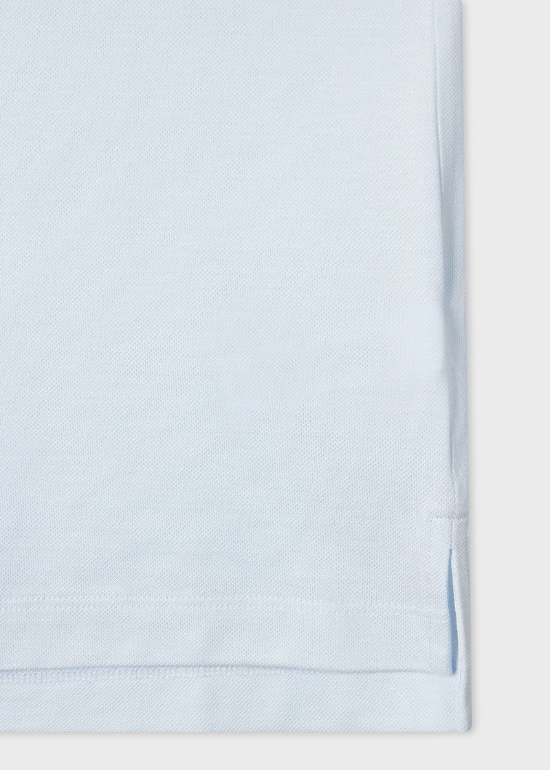Paul Smith Sky Blue 'Signature Stripe' Trim Polo Shirt outlook