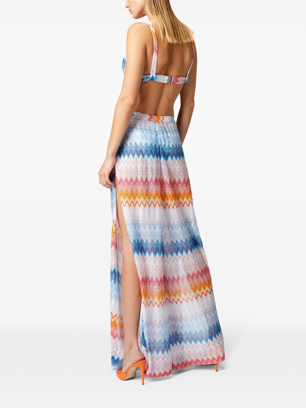 zigzag lamé trousers - 4
