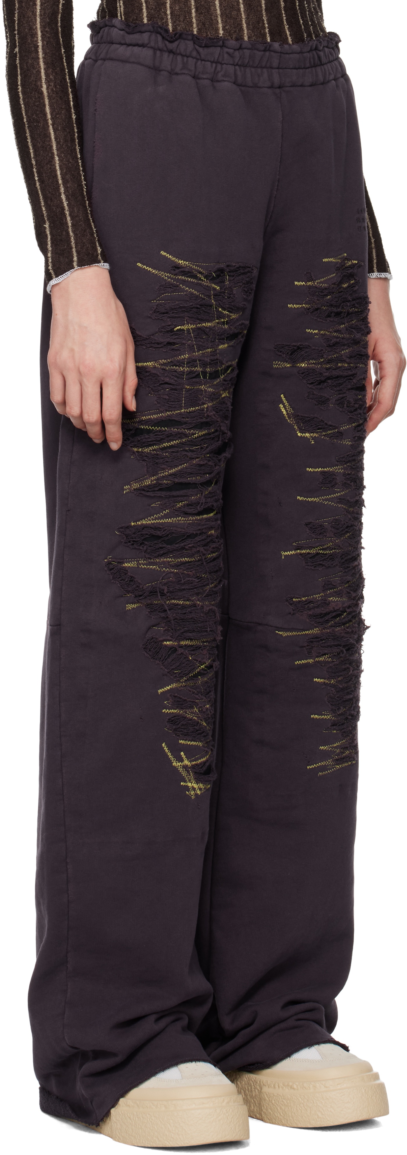 Purple Unbrushed Sweat Lounge Pants - 2