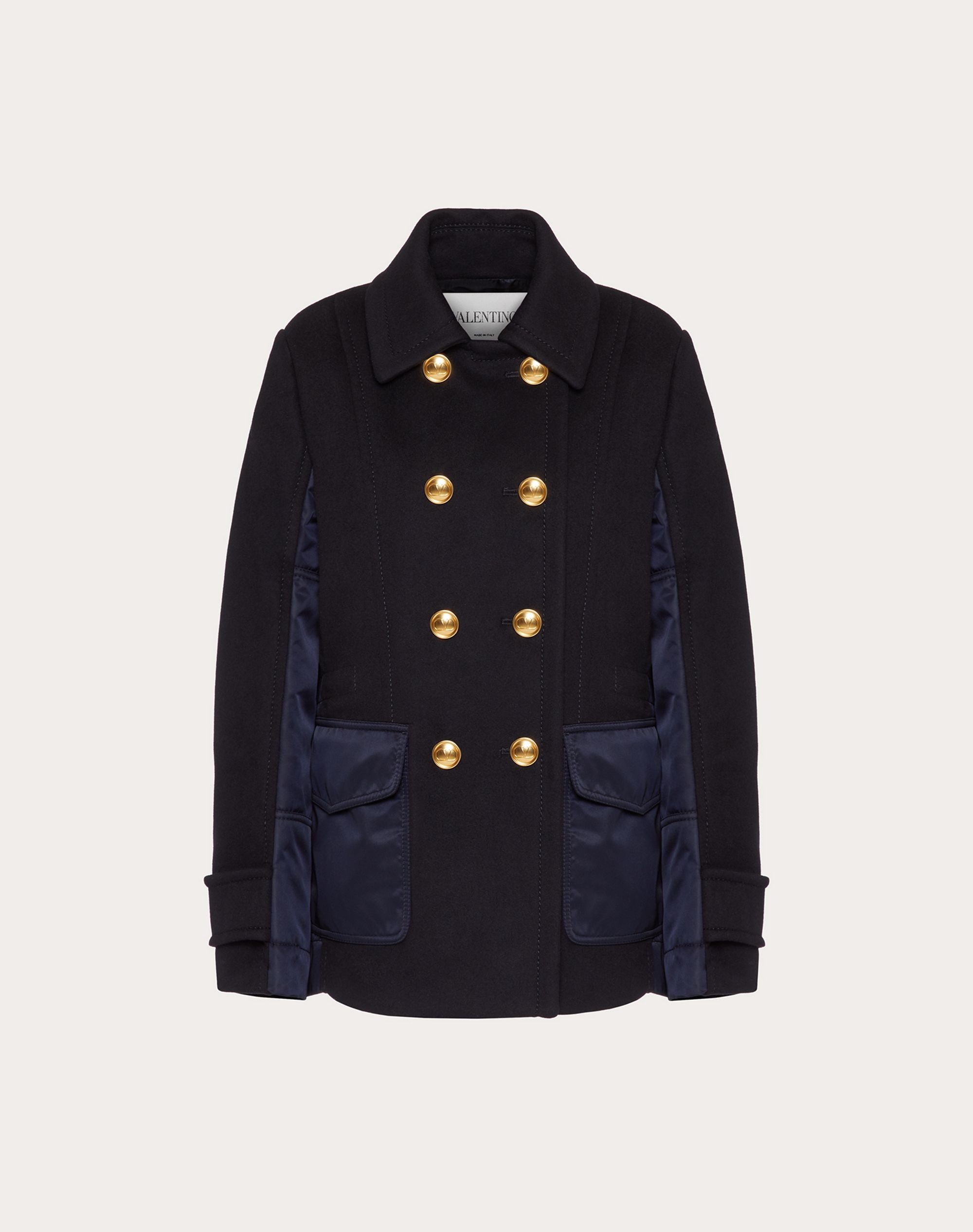 COMPACT DRAP PEA COAT - 1