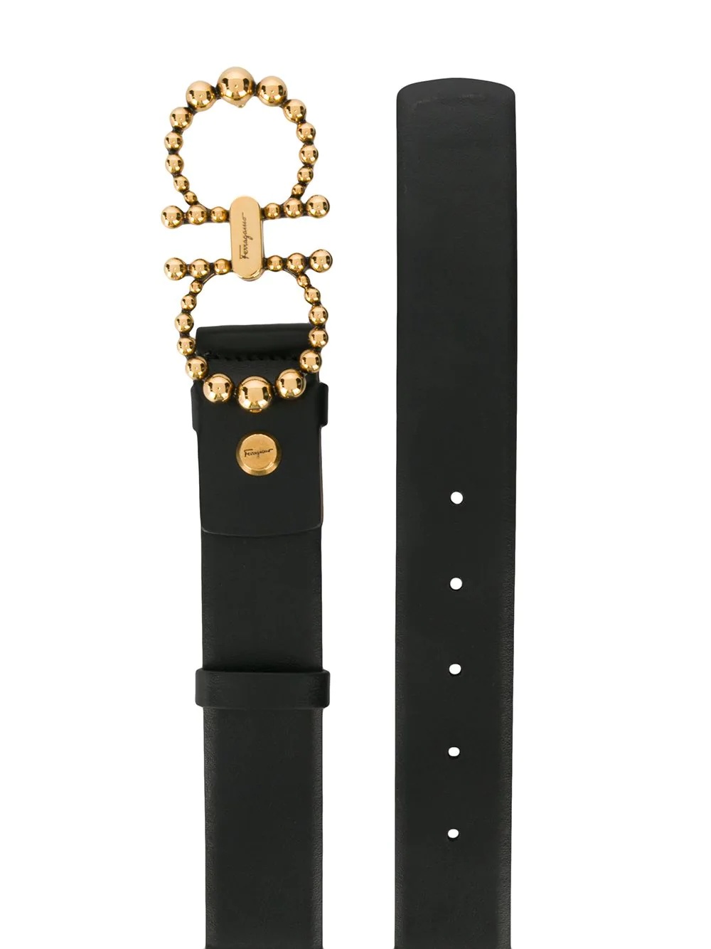 Double Gancini buckle belt - 2