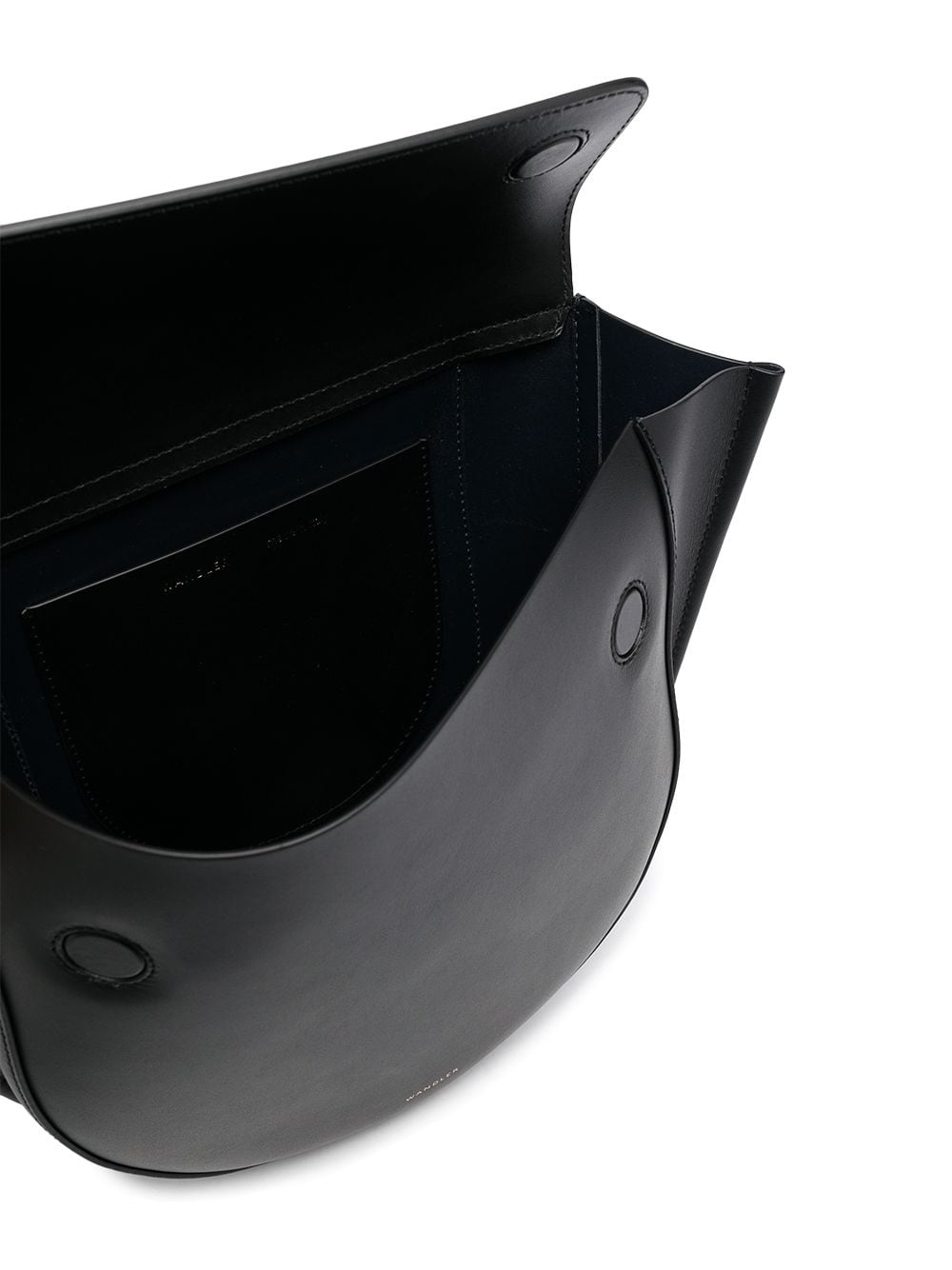 curved leather crossbody bag - 6