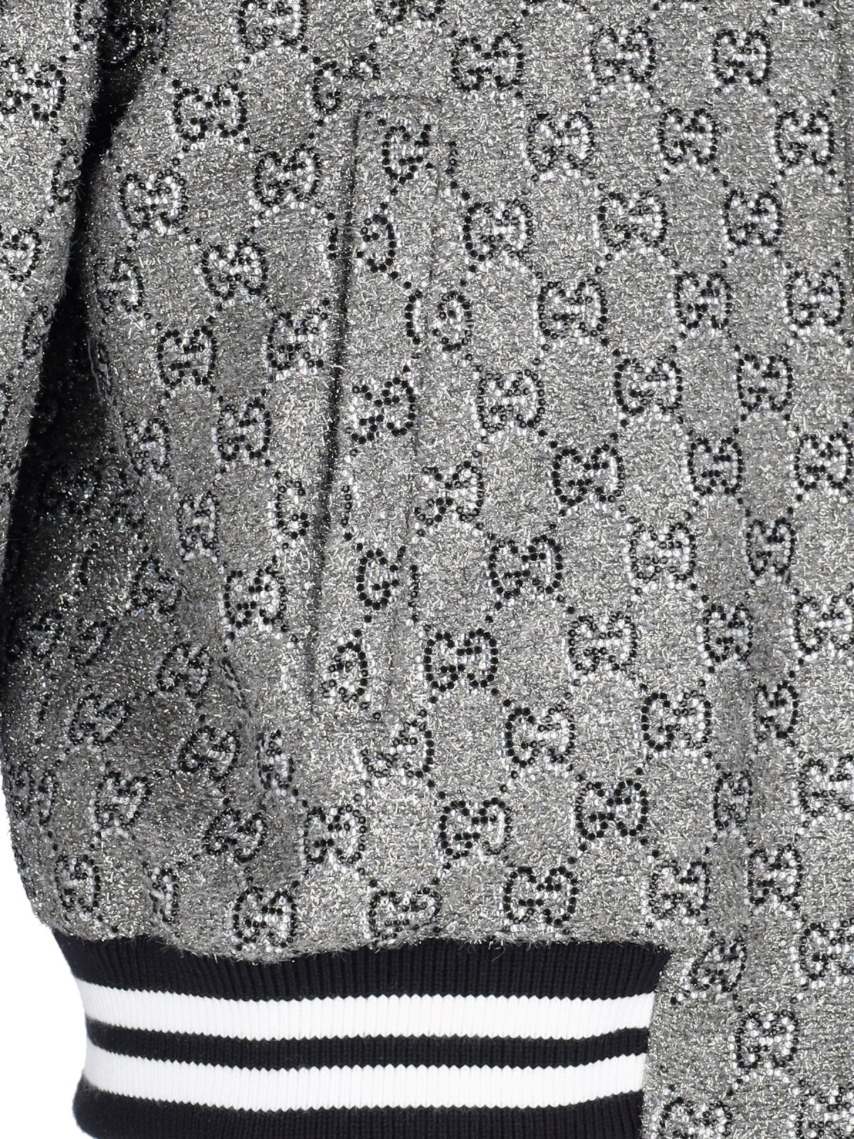 'GG' RHINESTONE BOMBER JACKET - 5