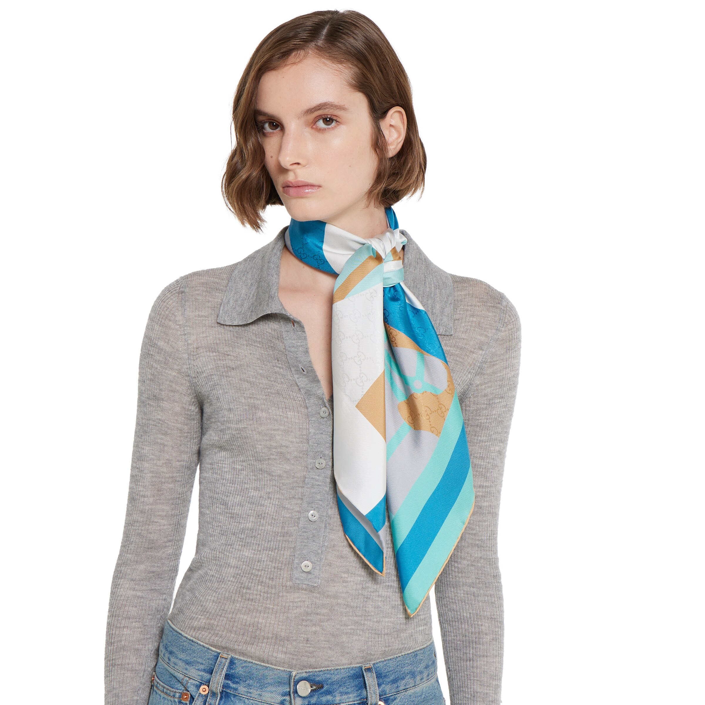 Printed silk carré - 4