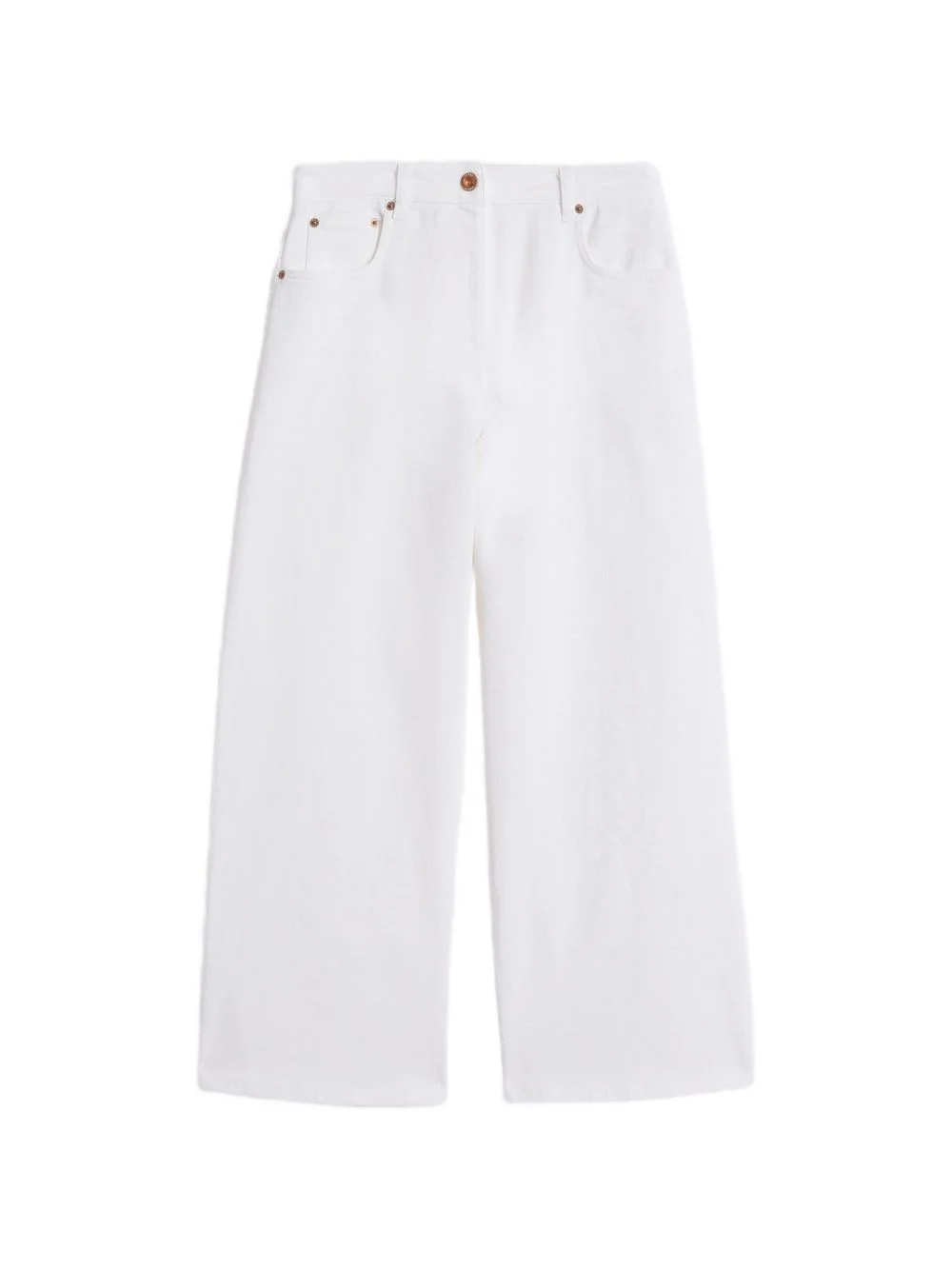 button cropped jeans - 1