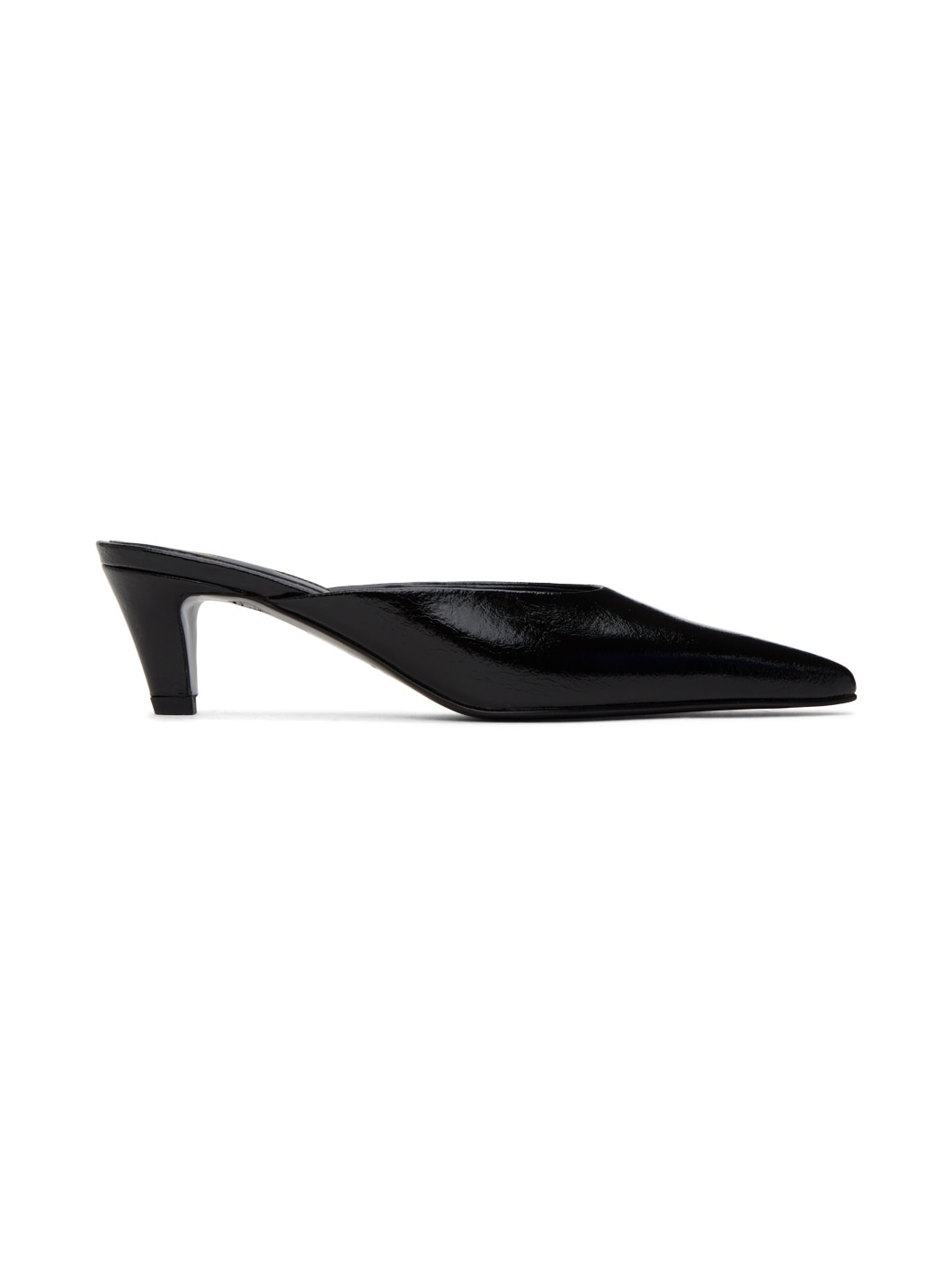 Black 'The Patent Leather Mule' Heels - 1