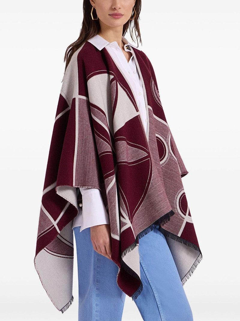 La DoubleJ logo-print cape outlook