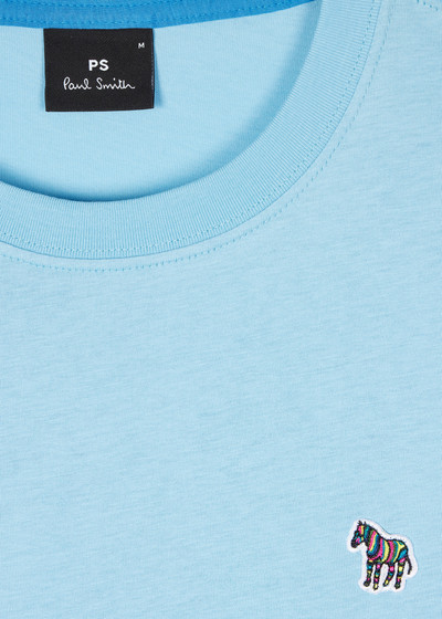 Paul Smith Light Blue Organic Cotton Zebra Logo T-Shirt outlook