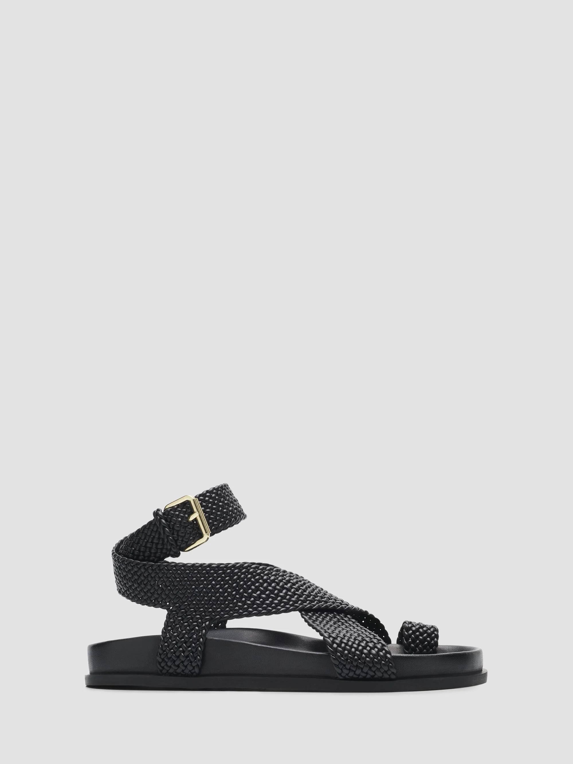 A. Emery Women's Jalen Woven Leather Sandals - Black Woven - 1
