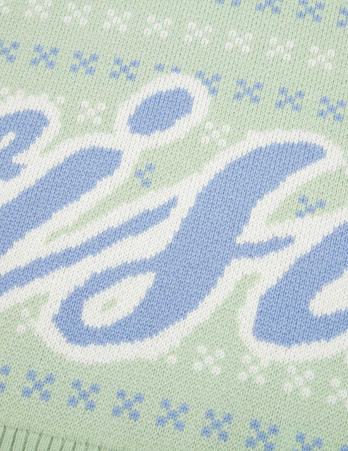 Logo Calligraphy Jacquard Knitted Sweater - 8