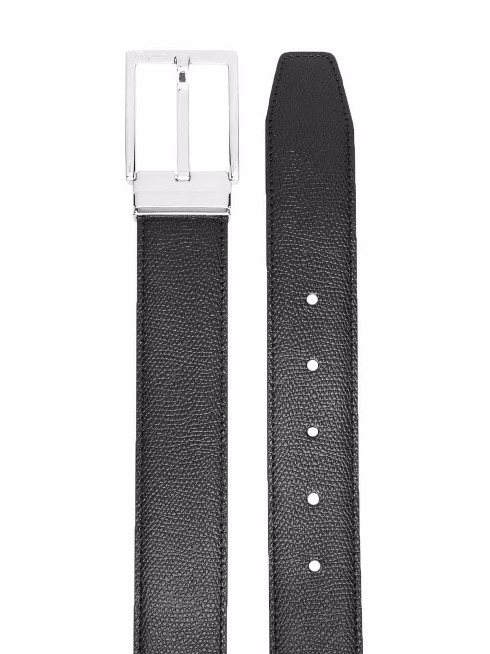 rectangle buckle reversible belt - 2