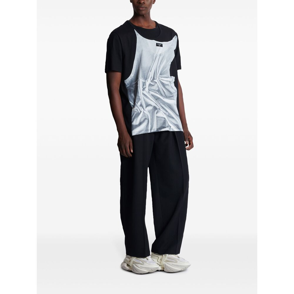 Balmain Black T-Shirts & Vests - T-Shirts Men - 5