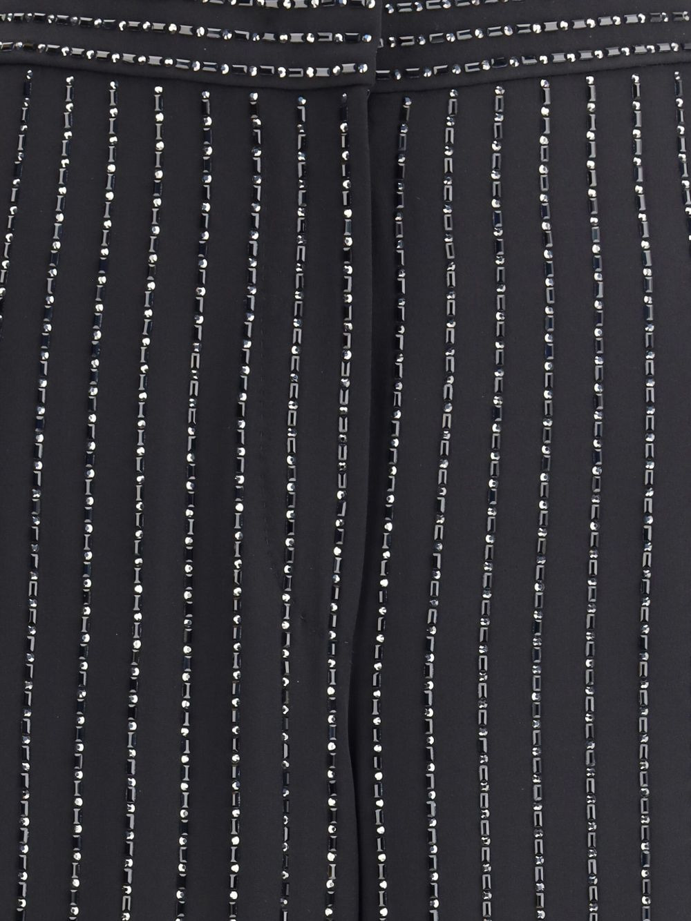 sequin-embellished pinstripe trousers - 3