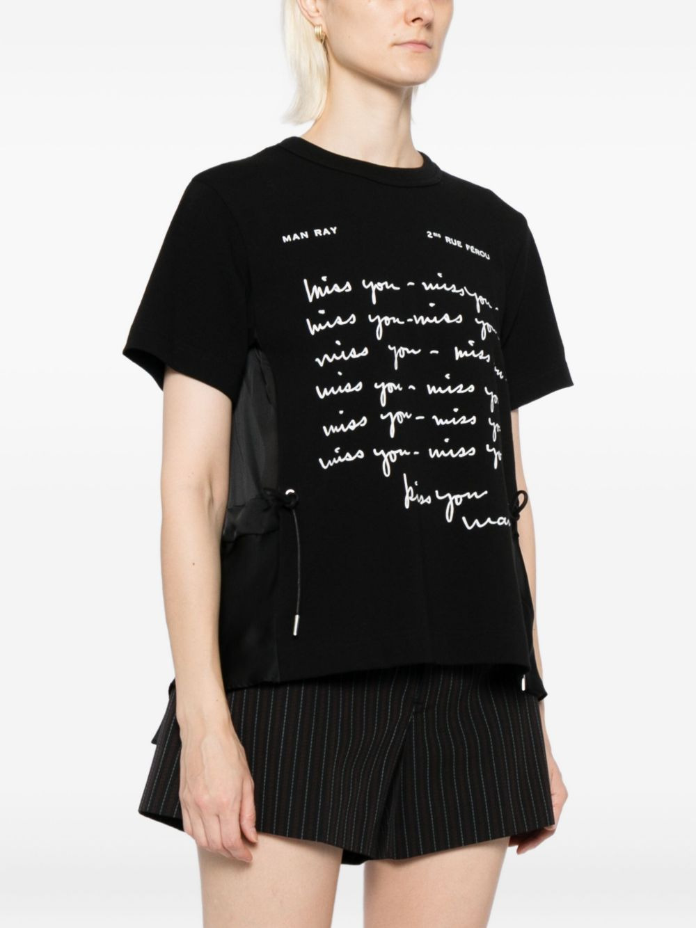 script-printed blouse - 3