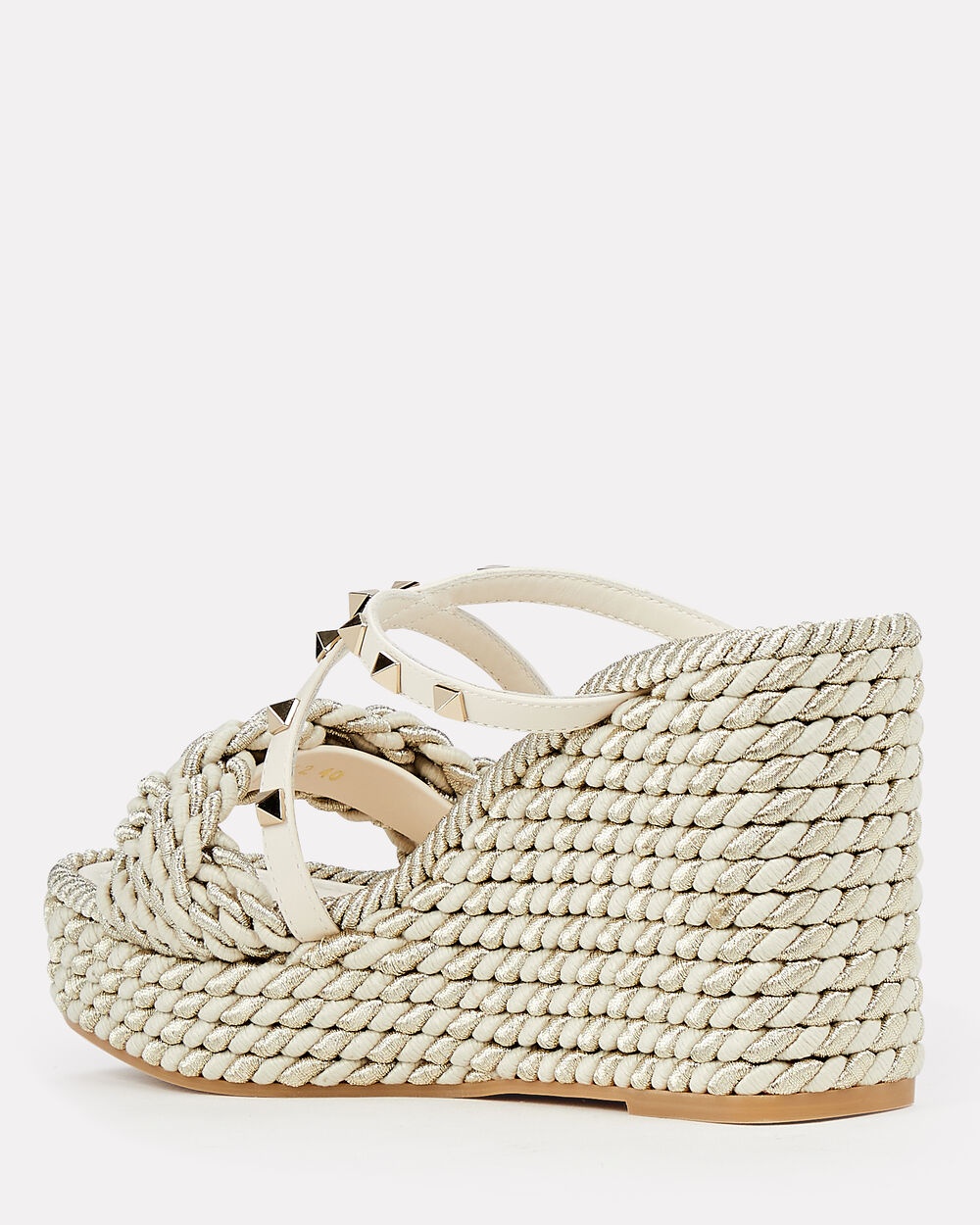 Rockstud Torchon Wedge Sandals - 3