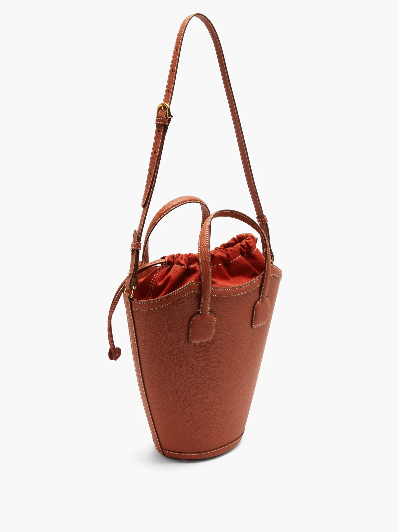 Madeline saffiano-leather bucket bag - 4