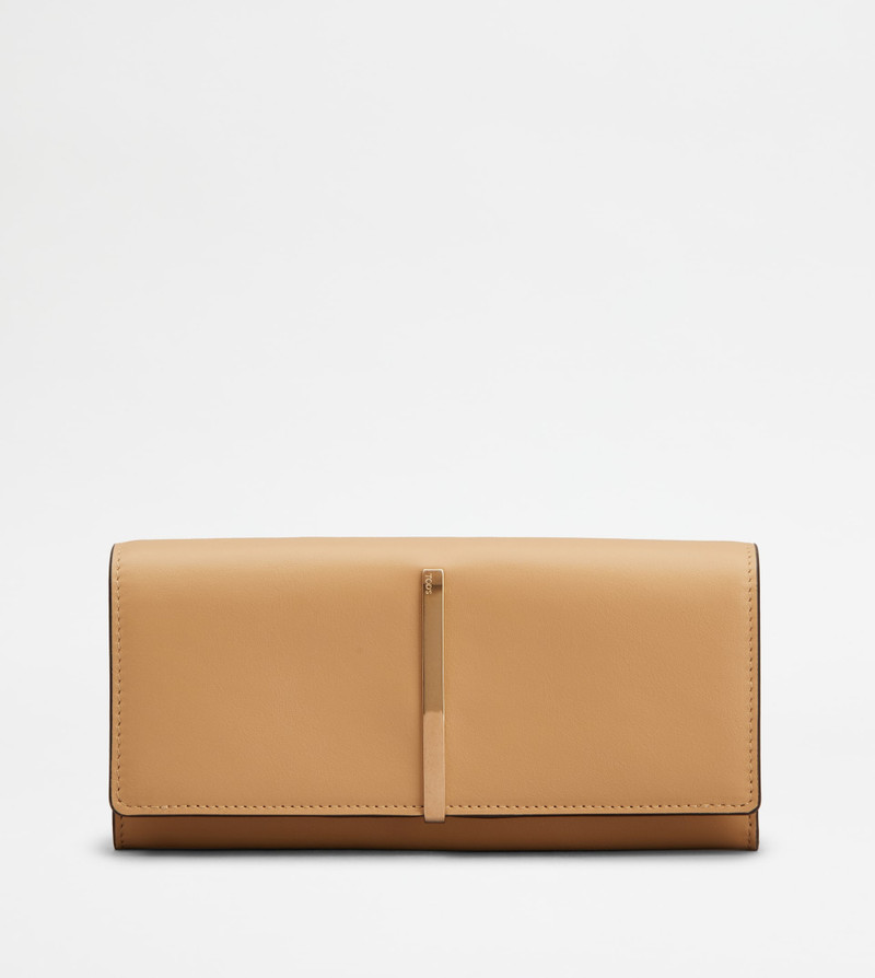 WALLET IN LEATHER - NATURAL 1