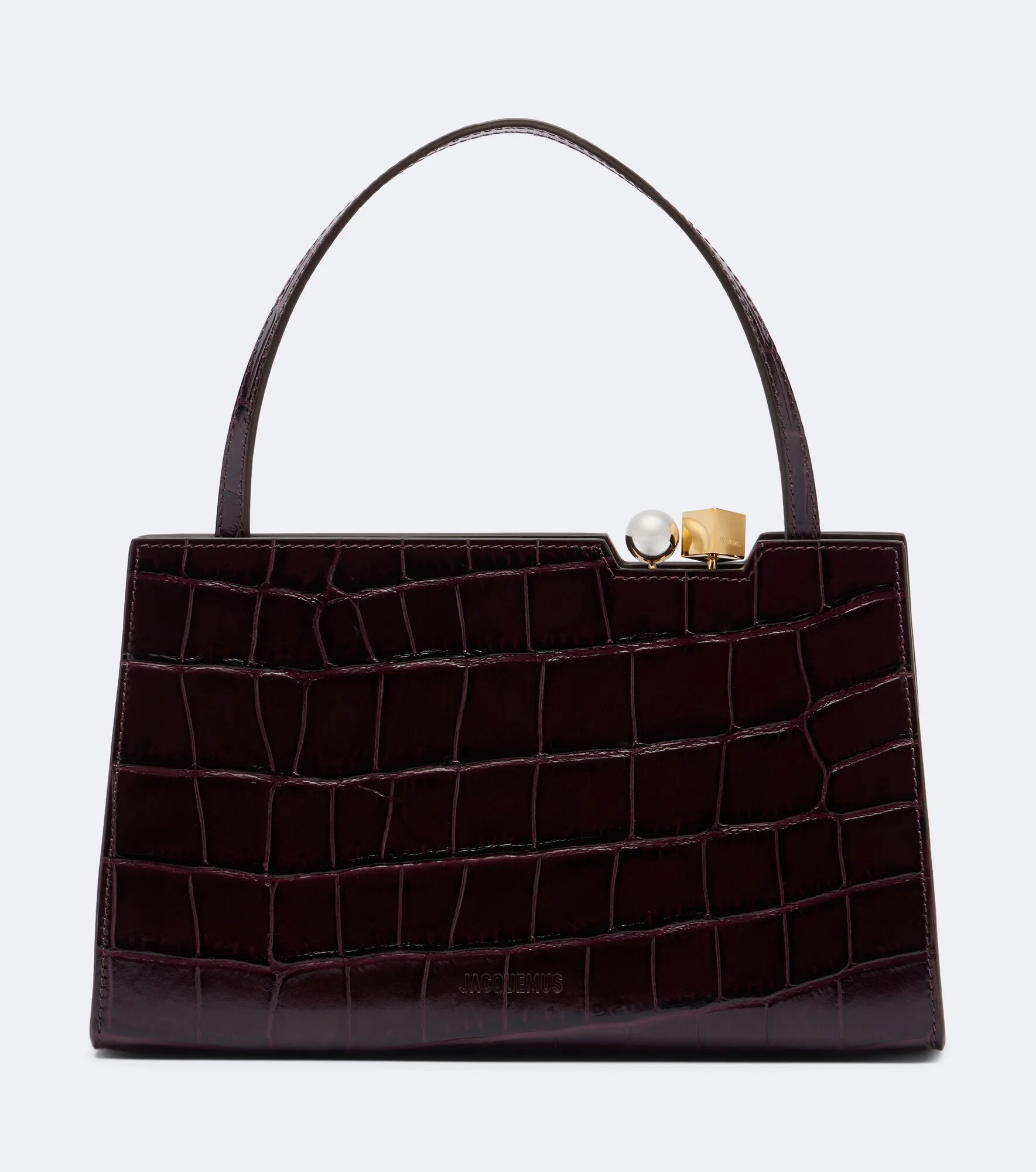 Salon croc-effect leather shoulder bag - 1