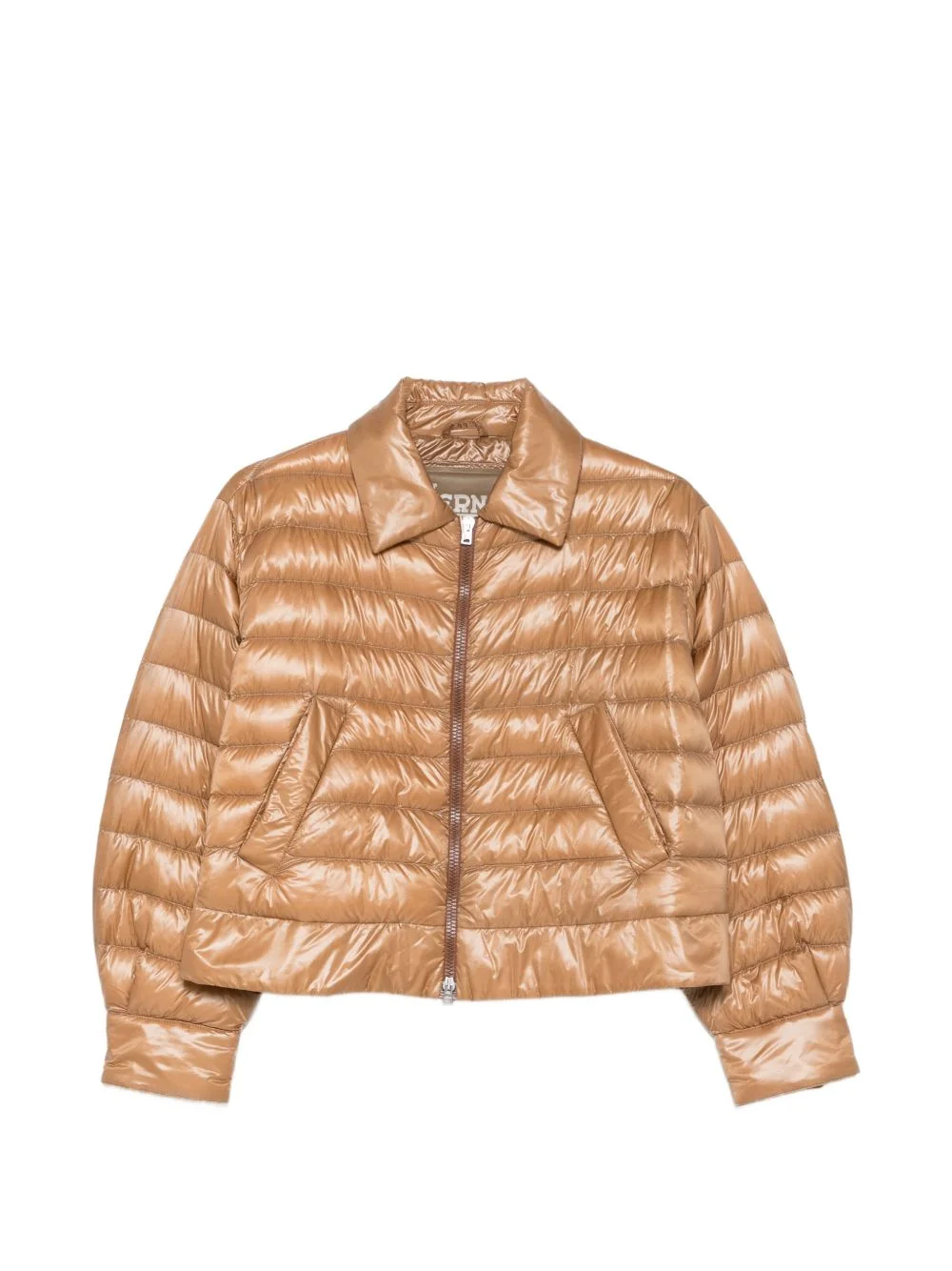 polo-collar padded jacket - 1