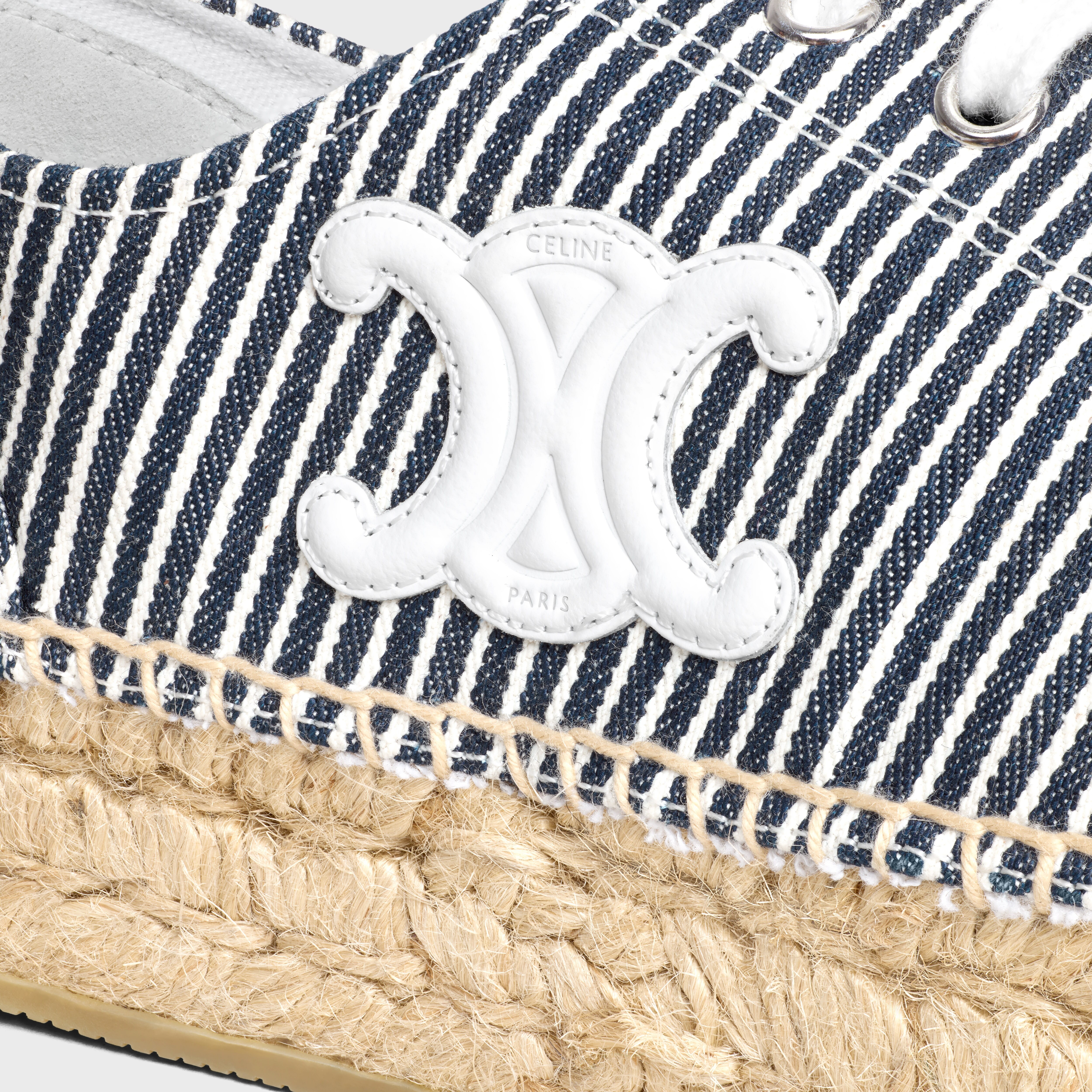 LES ESPADRILLES CELINE LACE-UP IN Oshkosh canvas and Calfskin - 5