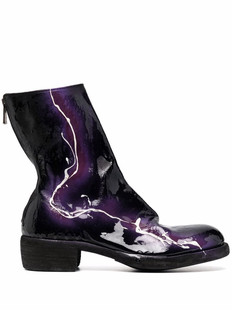 high-shine finish ankle boots 1