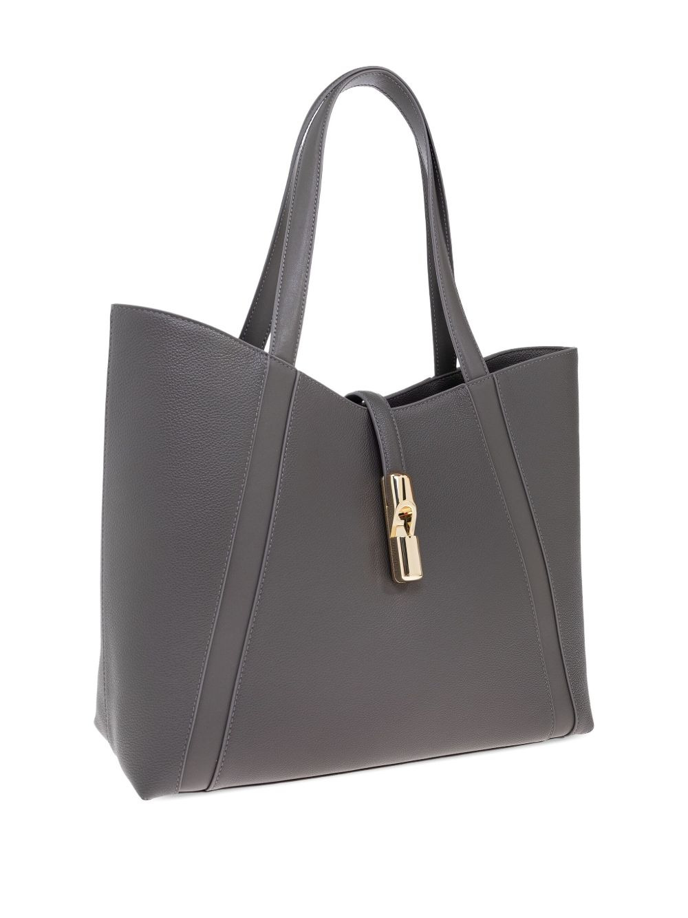 panelled clasp tote bag - 3