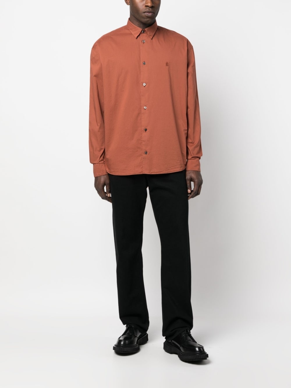 logo-embroidery long-sleeve shirt - 2
