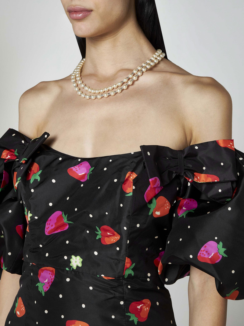 Alessandra Rich Double strands of pearls necklace outlook