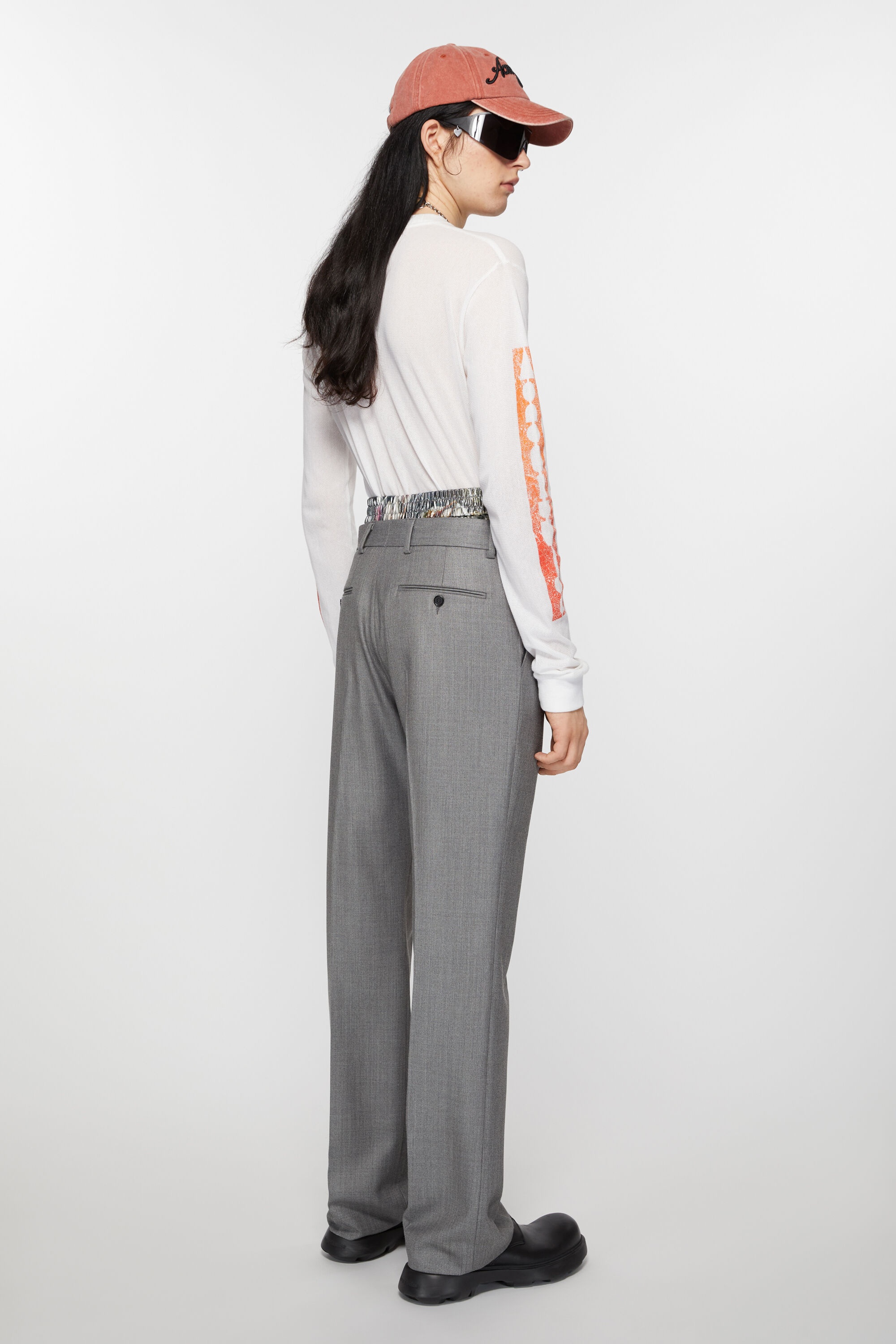 Tailored trousers - Vintage grey melange - 4