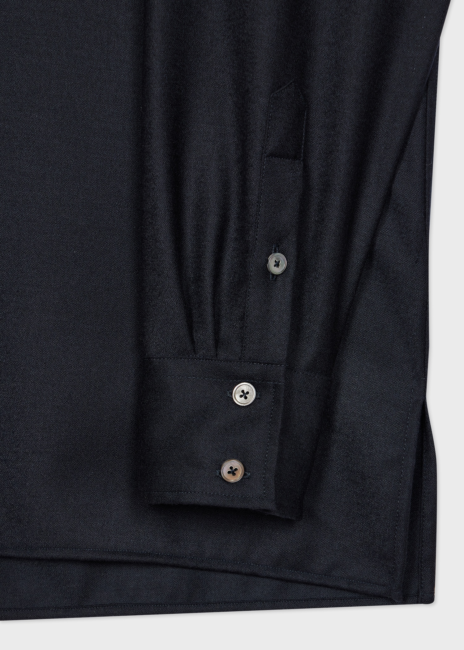 Women's Navy Wool-Cashmere Shirt - 2