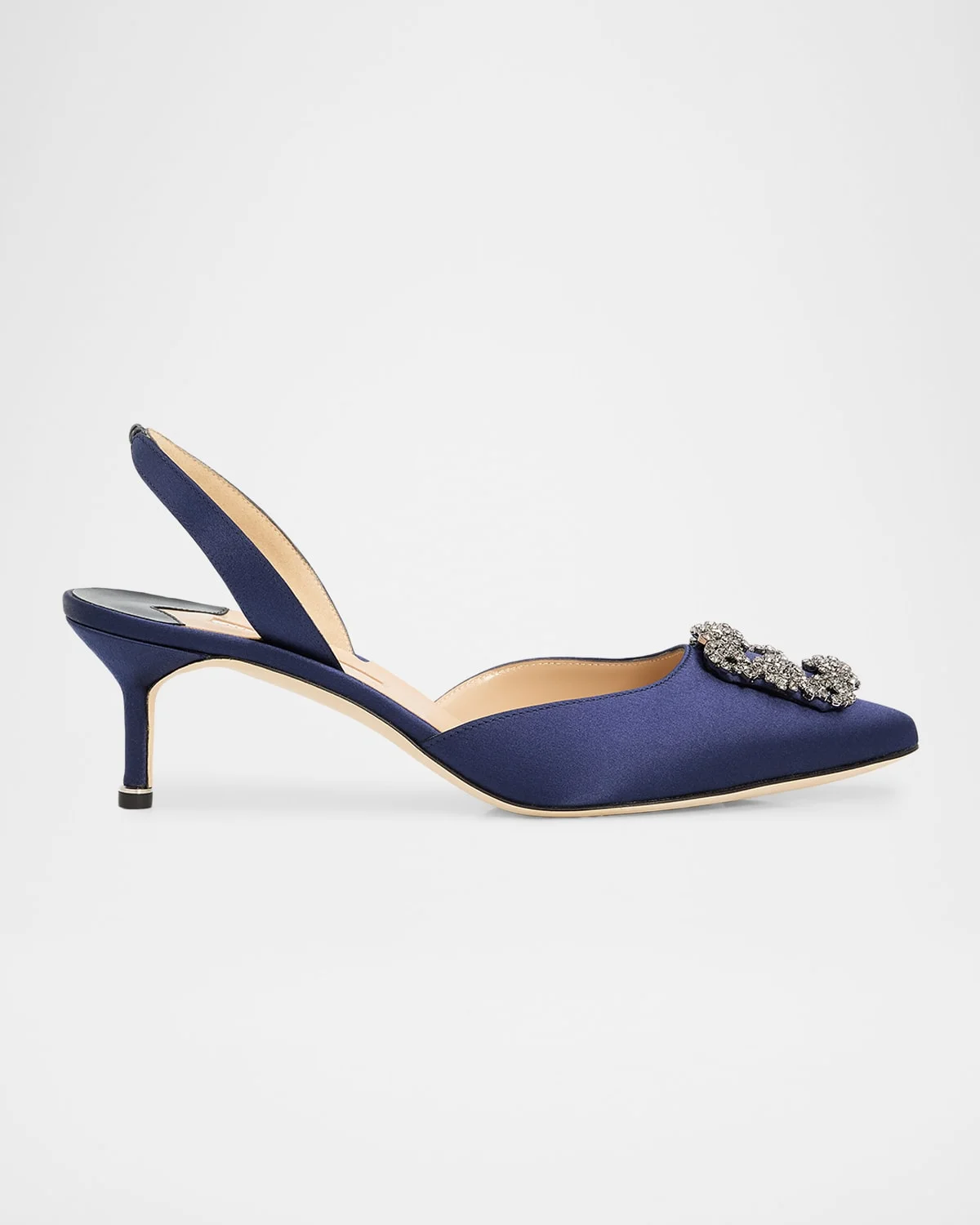 50mm Hangisli Satin Slingback Pumps - 1