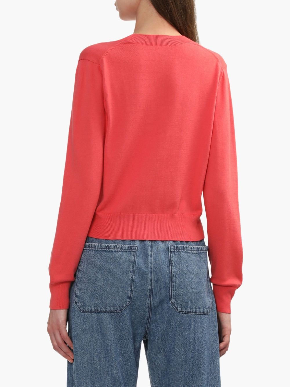 logo-printed cardigan - 4