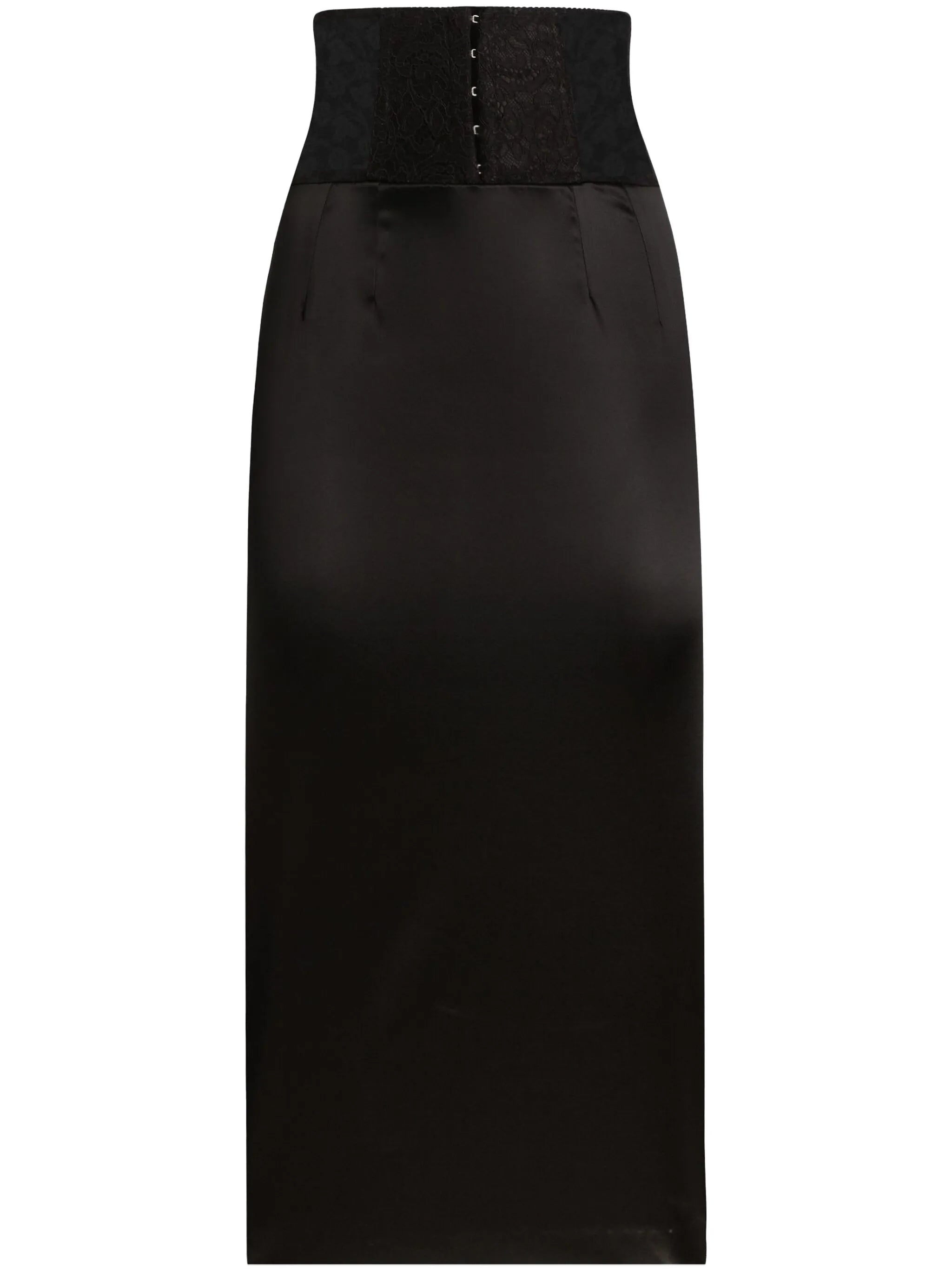 Lace-appliqué Midi Skirt - 1