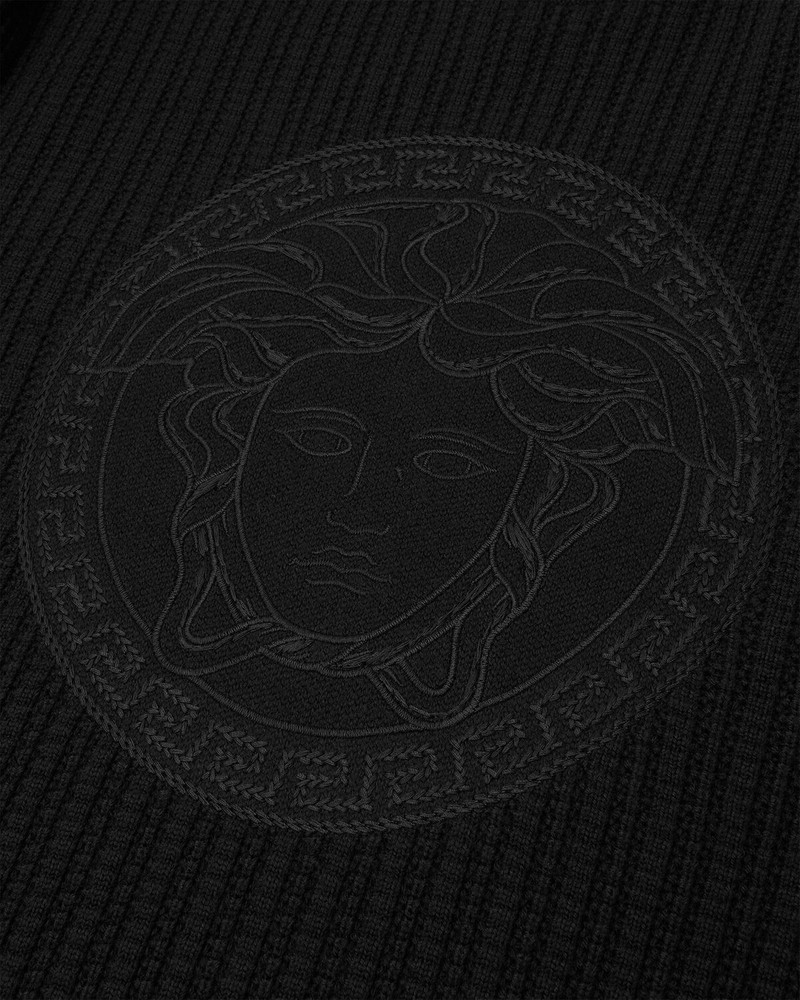 VERSACE Embroidered Medusa Cable-Knit Sweater outlook