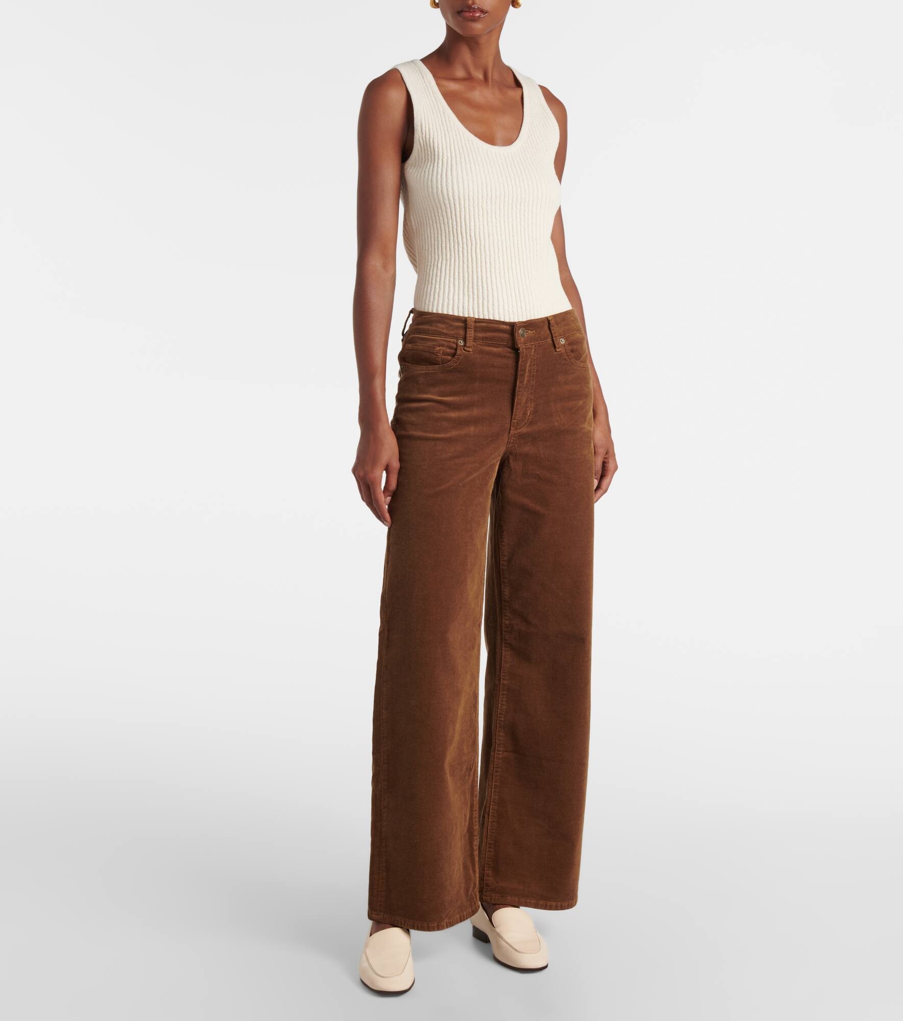 Le Slim Palazzo high-rise wide-leg jeans - 7