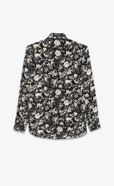 SAINT LAURENT yves collar classic shirt in crepe de chine outlook