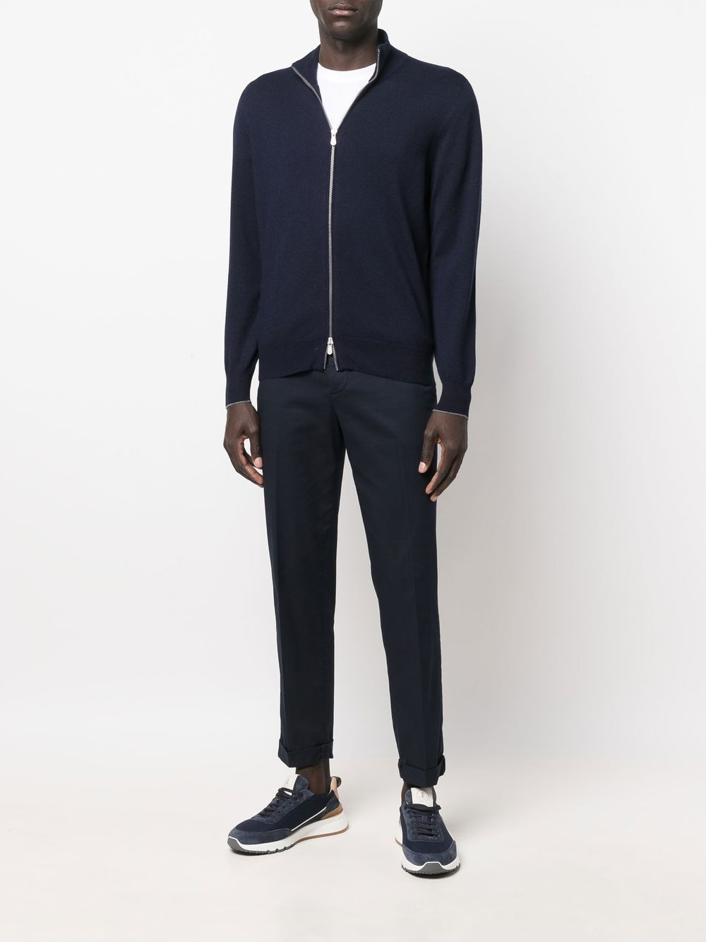 Brunello Cucinelli Men Cashmere Zipped Cardigan - 3