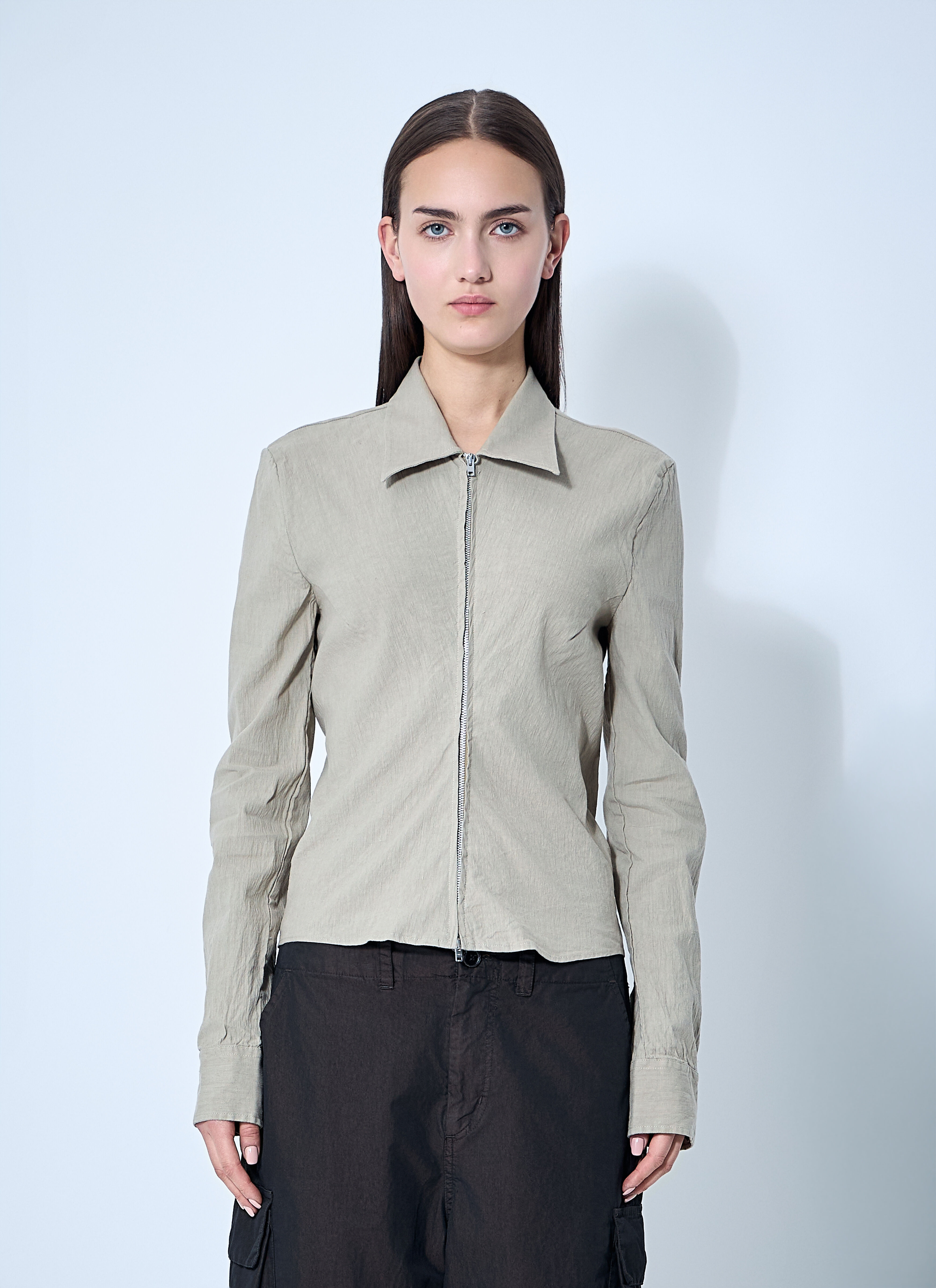Our Legacy Slim Zip-Up Shirt | lncc | REVERSIBLE