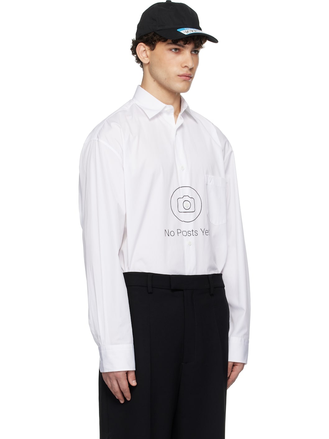 White 'No Posts' Classic Shirt - 2