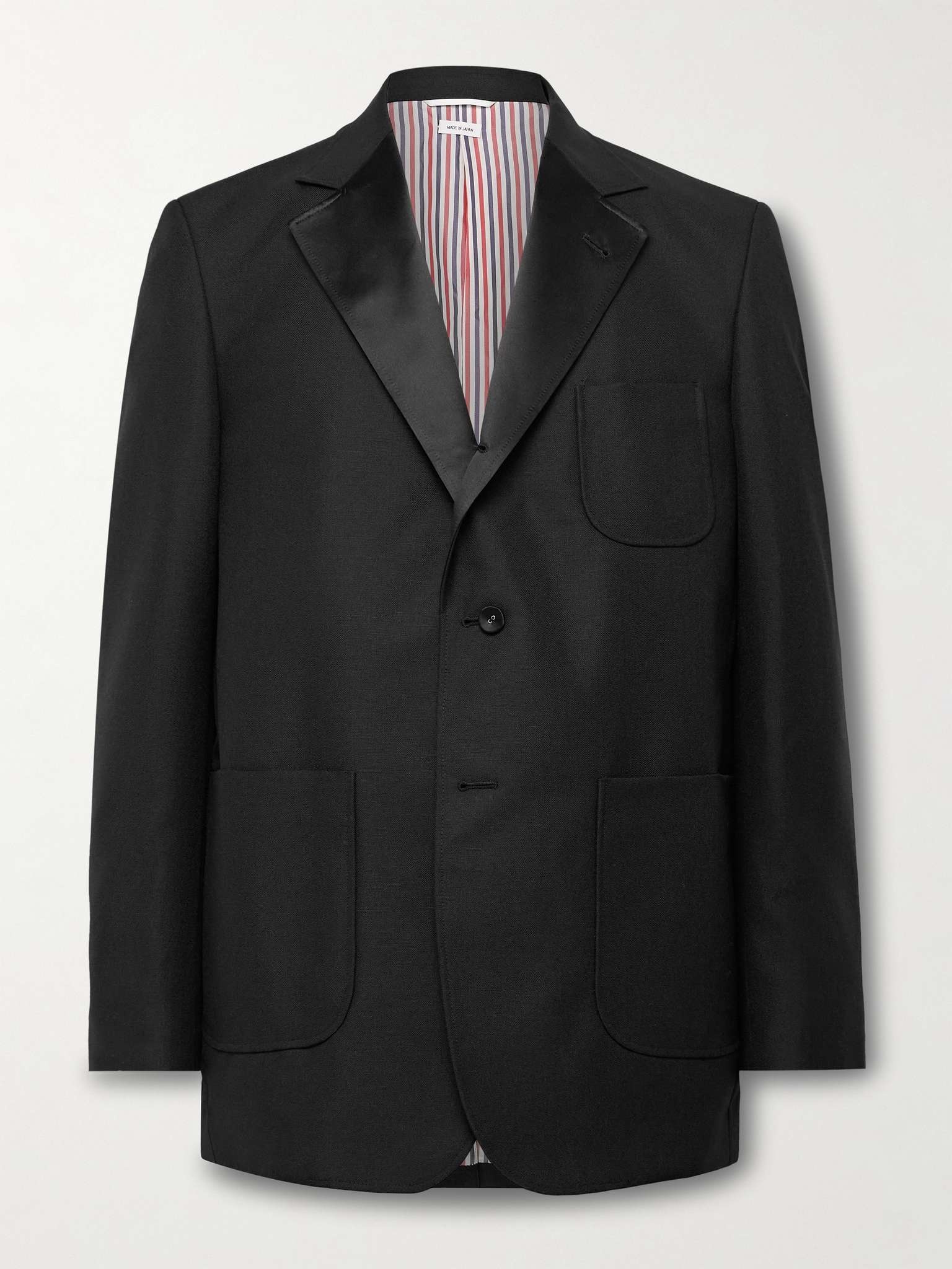 Thom Browne Oversized Satin-Trimmed Wool and Mohair-Blend