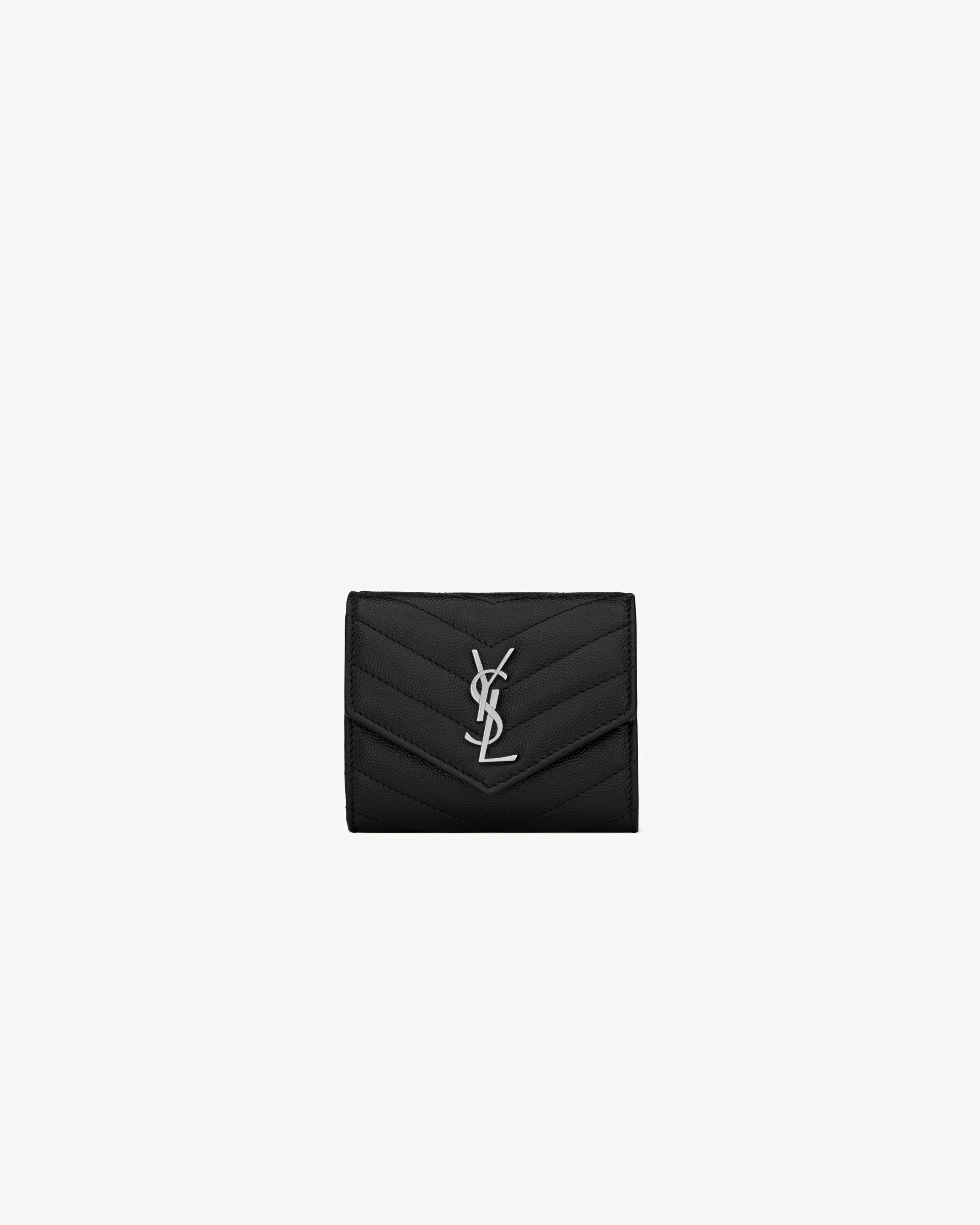 CASSANDRE MATELASSÉ MULTI-FOLDED WALLET IN GRAIN DE POUDRE LEATHER - 1