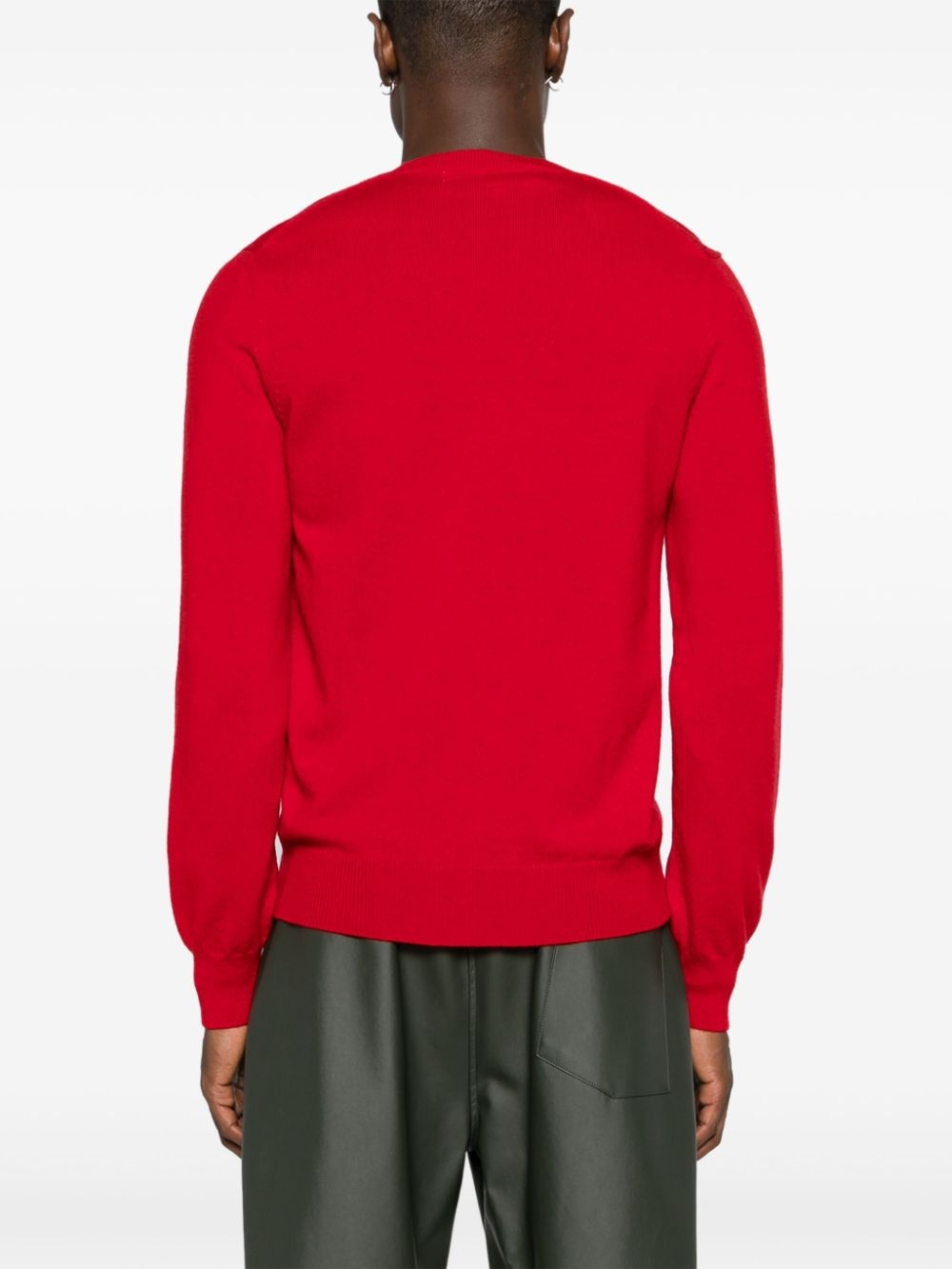 Heart-patch wool jumper - 5