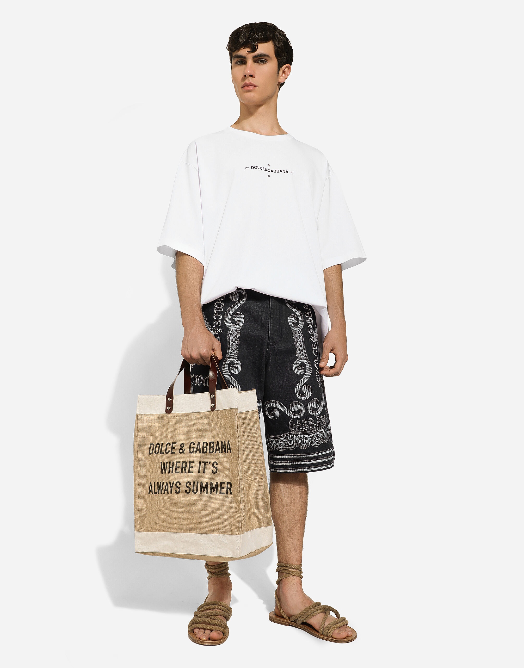 Printed jute shopper - 2