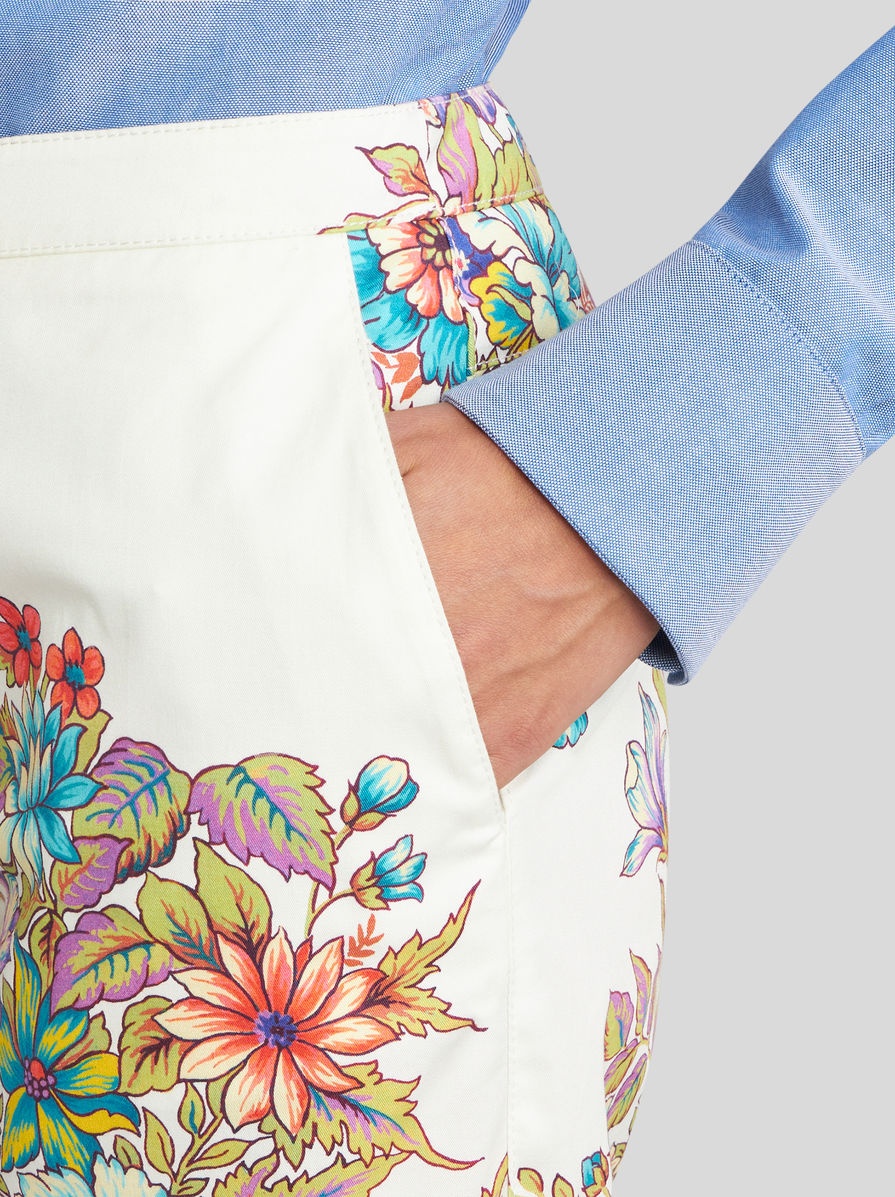 TROUSERS WITH MULTICOLOURED BOUQUET PRINT - 3