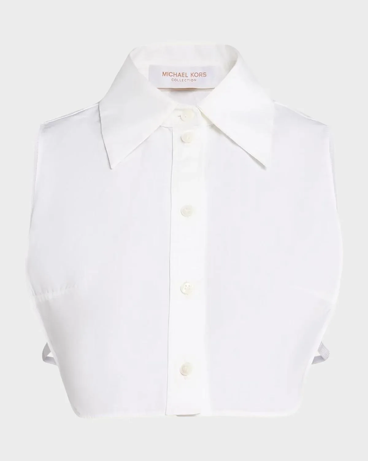 Point-Collar Cotton Poplin Dickey - 1