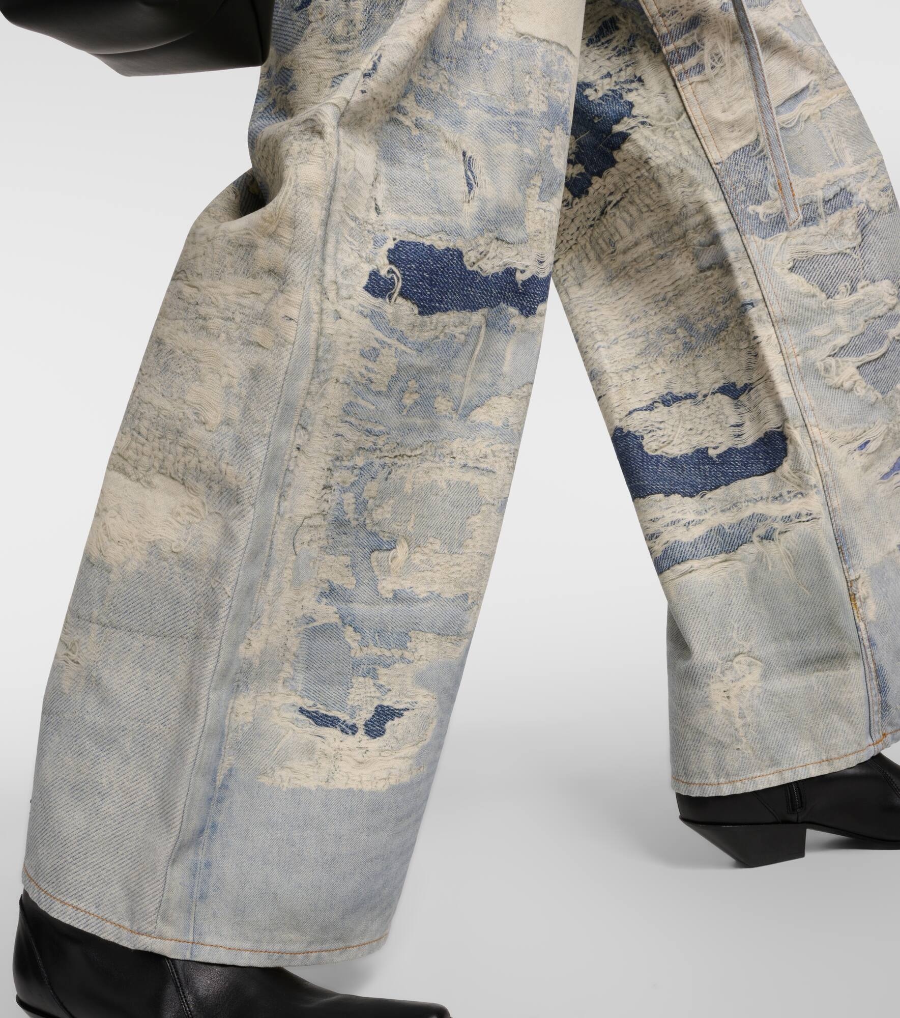 Repair mid-rise wide-leg jeans - 5