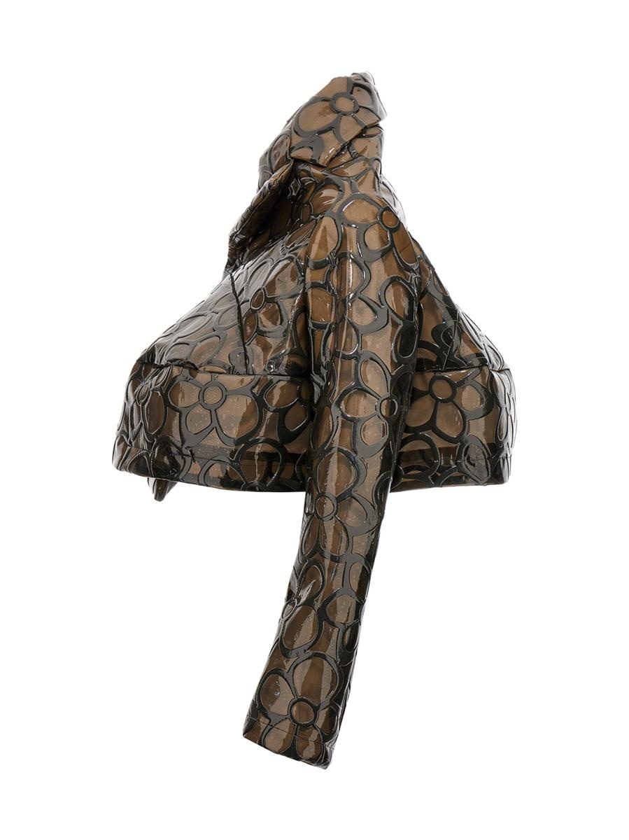 ジャケット COMME des GARCONS Floral PVC cropped jacket Comme Des Garçons COMME DES GARÇONS FLORAL PVC CROPPED