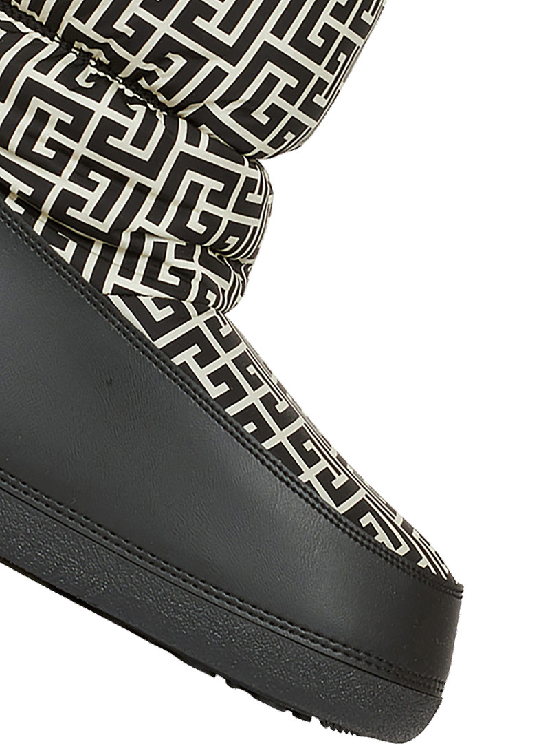 Capsule After ski - Quilted nylon après-ski boots with Balmain monogram pattern 5