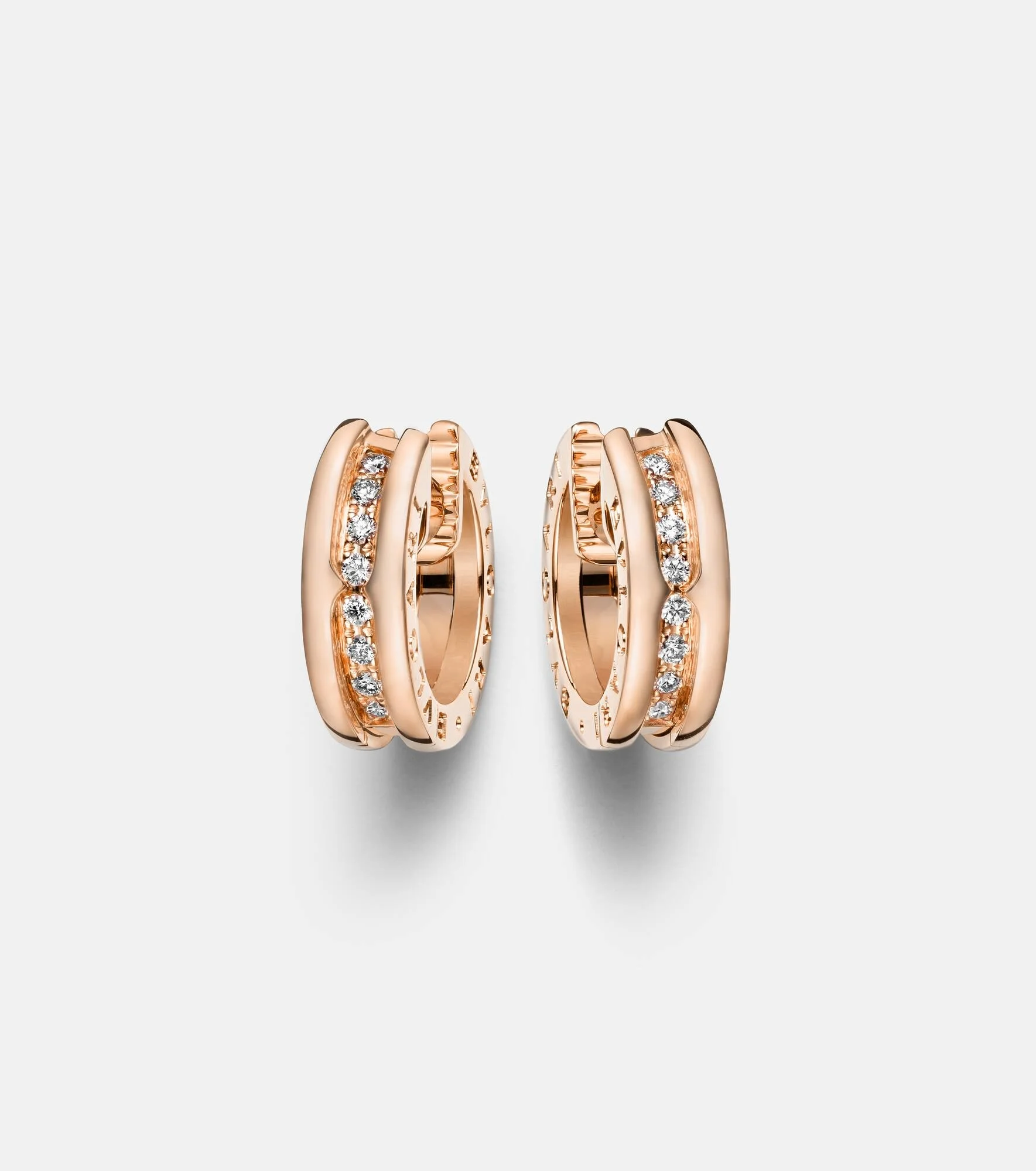B.zero1 18kt rose gold earrings with diamonds - 1